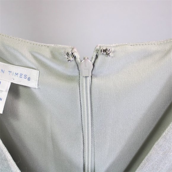 London Time | Silver Layered Ruffle Dress - Picture 5 of 7